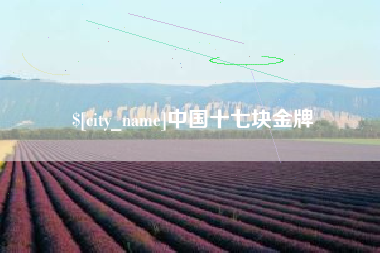 渭南中国十七块金牌