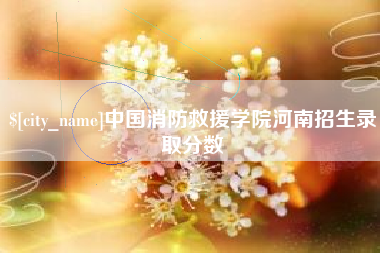渭南中国消防救援学院河南招生录取分数