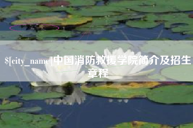 渭南中国消防救援学院简介及招生章程