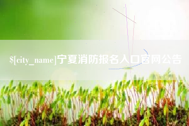 渭南宁夏消防报名入口官网公告