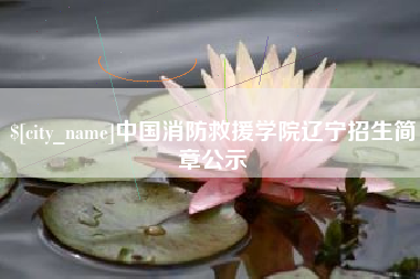 渭南中国消防救援学院辽宁招生简章公示
