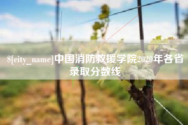 渭南中国消防救援学院2020年各省录取分数线