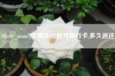 渭南诈骗冻结对方银行卡,多久返还
