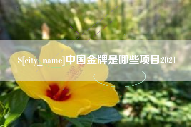 渭南中国金牌是哪些项目2021