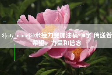 渭南50米接力赛加油稿200字-传递着希望、力量和信念