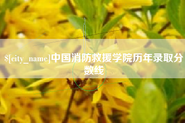渭南中国消防救援学院历年录取分数线