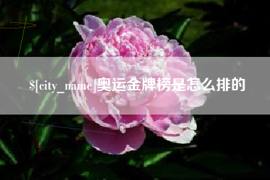 渭南奥运金牌榜是怎么排的