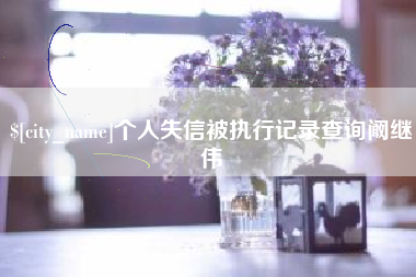 渭南个人失信被执行记录查询阚继伟