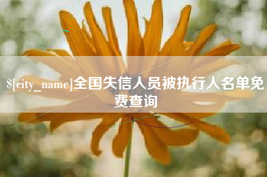 渭南全国失信人员被执行人名单免费查询