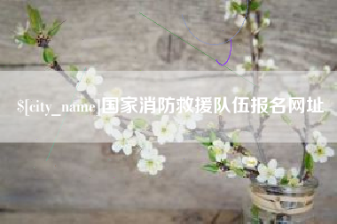 渭南国家消防救援队伍报名网址