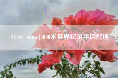 渭南5000米世界纪录平均配速
