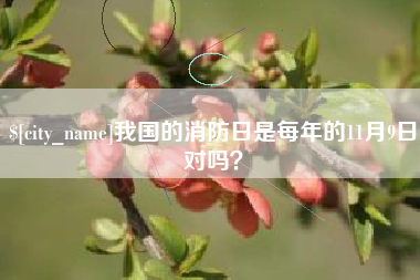 渭南我国的消防日是每年的11月9日对吗？