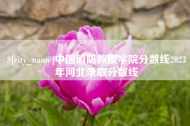 渭南中国消防救援学院分数线2023年河北录取分数线