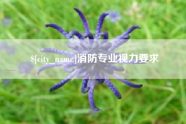 渭南消防专业视力要求