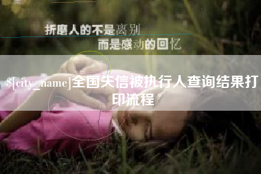 渭南全国失信被执行人查询结果打印流程