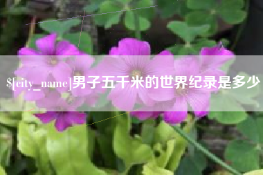 渭南男子五千米的世界纪录是多少