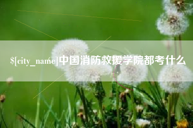 渭南中国消防救援学院都考什么