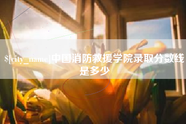 渭南中国消防救援学院录取分数线是多少