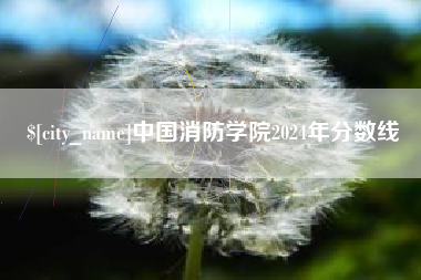 渭南中国消防学院2024年分数线