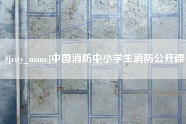 渭南中国消防中小学生消防公开课