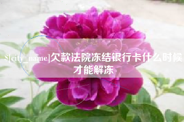 渭南欠款法院冻结银行卡什么时候才能解冻