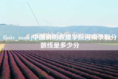 渭南中国消防救援学院河南录取分数线是多少分