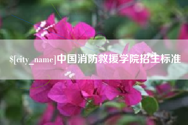 渭南中国消防救援学院招生标准