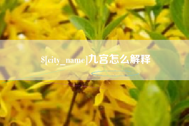 渭南九宫怎么解释