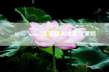 渭南九宫格人才管理策略