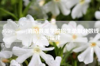 渭南消防救援学院招生录取分数线2020福建