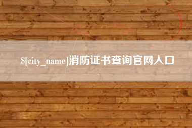 渭南消防证书查询官网入口